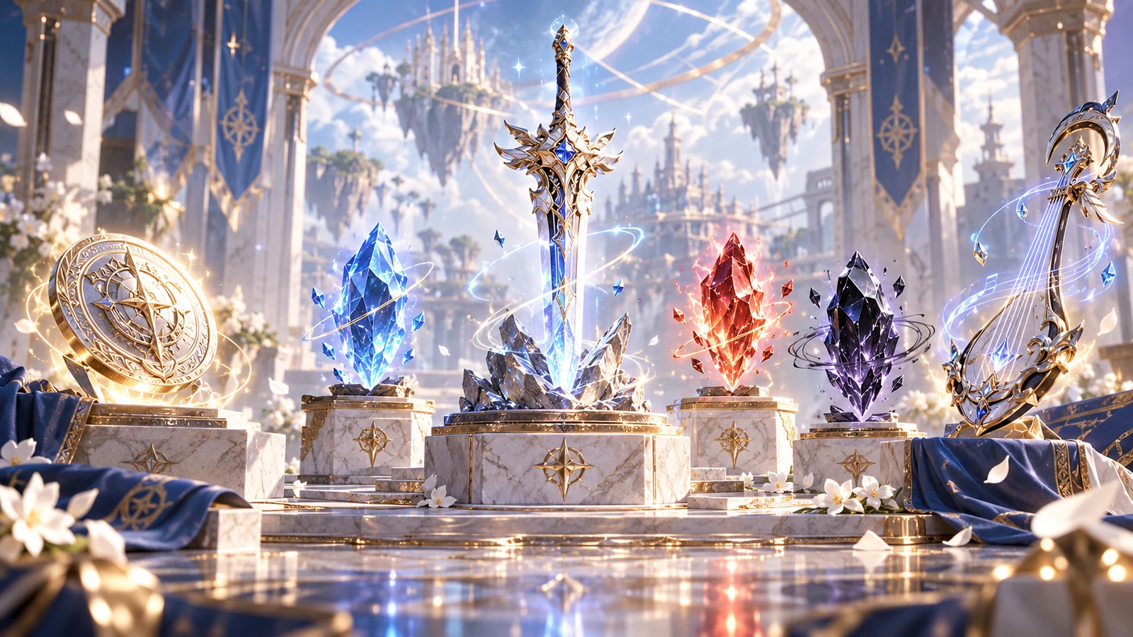 Spirit crystals · material study · Sanjiesan concept artwork